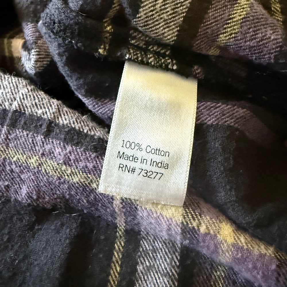 So Cotton flannel- size XL purple, black and yellow - Picture 6 of 6